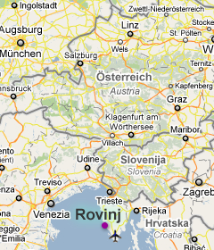 Rovinj Croatia map to bos-ko apartments