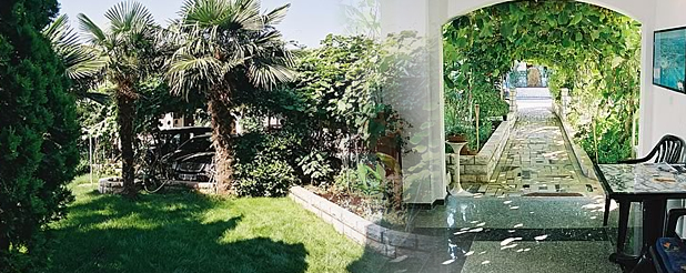 Apartments garden and entrance